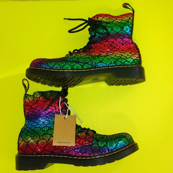 Dr. Martens 1460 Pascal Rainbow Boots - Picture 8 of 13